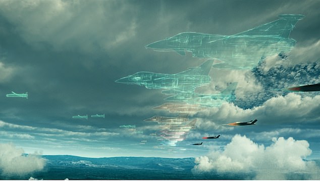 The unmanned craft flight ahead of RAF fighter jets and jam enemy radar, making the aircraft effectively invisible