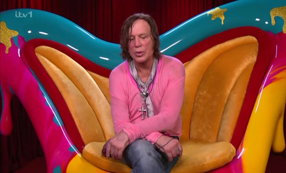 Mickey Rourke on Celebrity Big Brother.