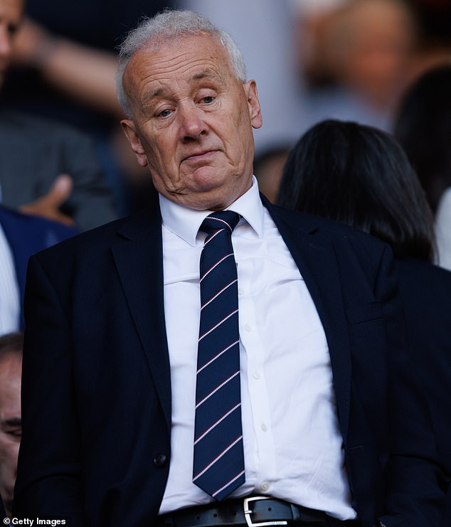Picture: The EFL's current chairman Rick Parry (pictured) has been in charge since 2019, two years after the Yongge purchase was approved