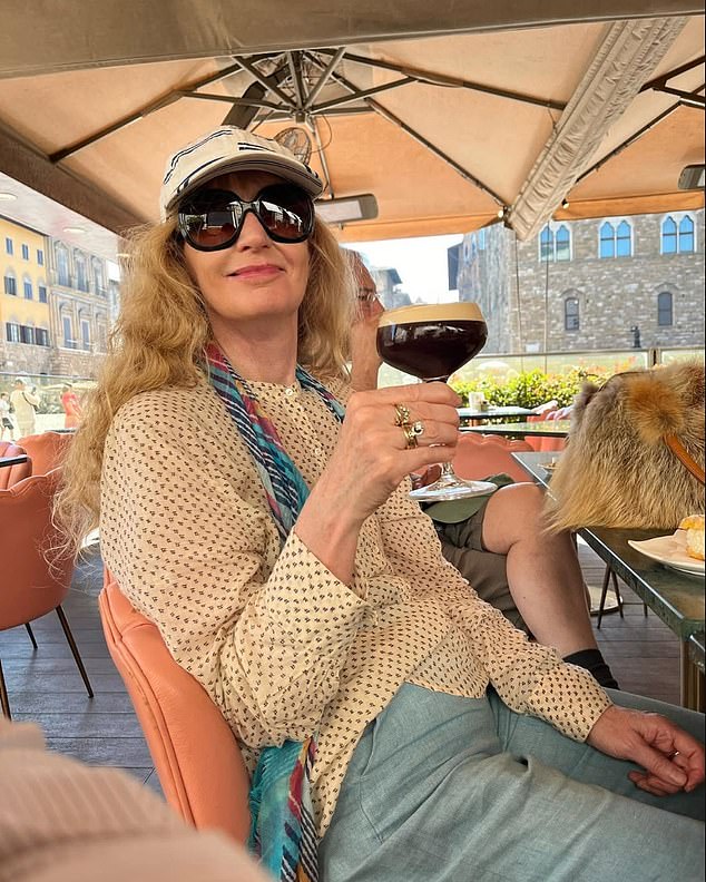 Knudsen (pictured holding a cocktail) is the mother of the 'miracle' drug contained in Wegovy and Ozempic