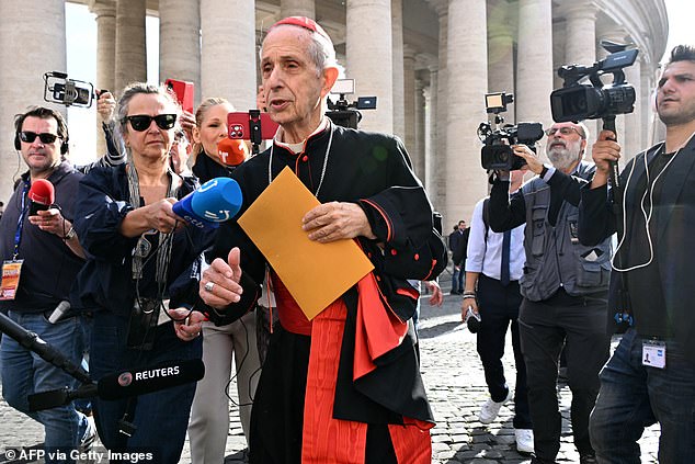 Cardinal Mario Aurelio Poli arrives for the last congregation meeting at The Vatican before the conclave on May 3