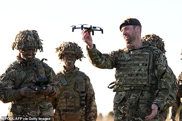 The Prince of Wales, colonel of the Welsh Guards, was given a tour of the Wiltshire base during his visit