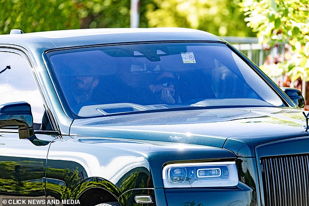 The star's Rolls Royce picked them up from the runway, while Romeo headed off in his own Defender