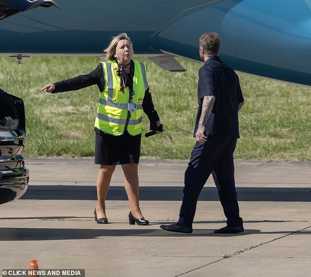 He was seen chatting with another member of the team as he made his way to his car