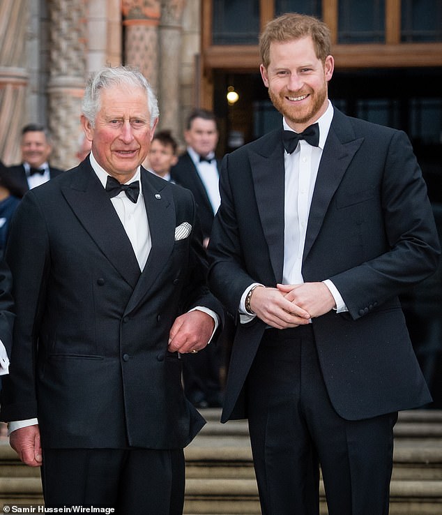 King Charles III (pictured with Prince Harry in 2022) hoped to reconcile with his estranged son before the interview aired, but their reunion would be dependent on Harry's reaction to his legal loss, an insider alleged