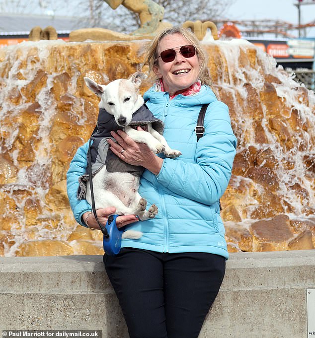 Paula Carter (pictured), who owns a caravan in Skegness and has visited annually for 12 years, said she too has 'noticed more homeless people this year'