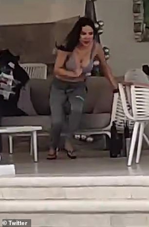 Footage showed Ms Santos having an explosives vest removed by a bomb disposal expert