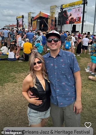 Her partner Ken also jumped to his own Instagram account to share another snap of the couple as they stopped by the New Orleans Jazz & Heritage Festival