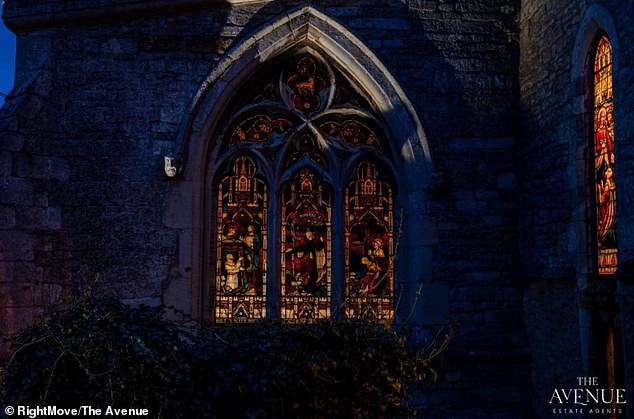 A magnificent stain glass window can be seen glowing from outside the building. Despite some doubts, the village has been described very commutable and the house would be an ideal weekend retreat or main home
