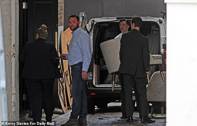 Several chairs were also carried inside