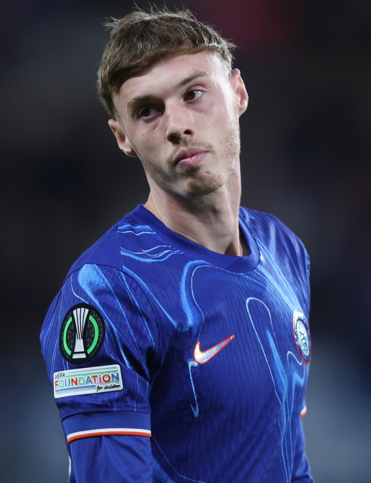 Cole Palmer of Chelsea during a UEFA Conference League match.