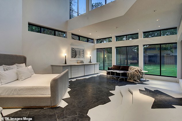 A bedroom in the "Darth Vader house' in Houston, Texas