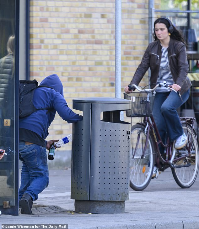 Many migrants facing deportation collect plastic bottles to sell for cash to spend in the local shops
