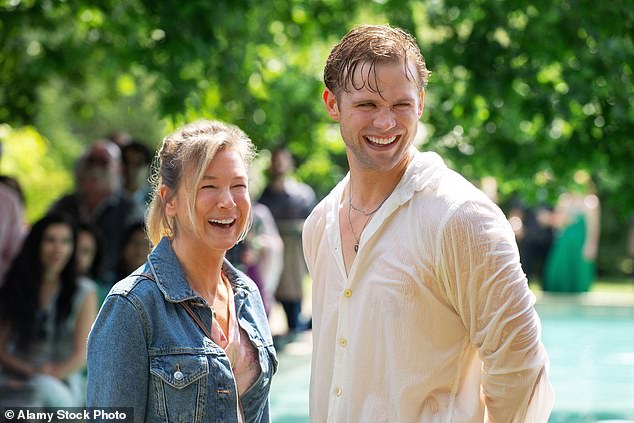'It just seemed to be what you put up with,' says Ms Fielding, who rose to fame in the Noughties after her widely successful Bridget Jones books were turned into Hollywood films, starring Renee Zellweger as Bridget. Pictured: Renee Zellweger and Leo Woodall in Bridget Jones: Mad About the Boy