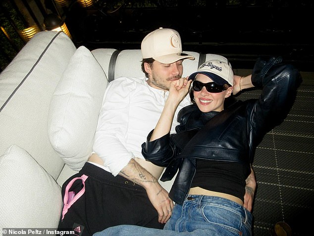 Brooklyn, 26, and Nicola, 30, reportedly flew back to the US on Saturday before the party kicks off (pictured in London earlier this week)