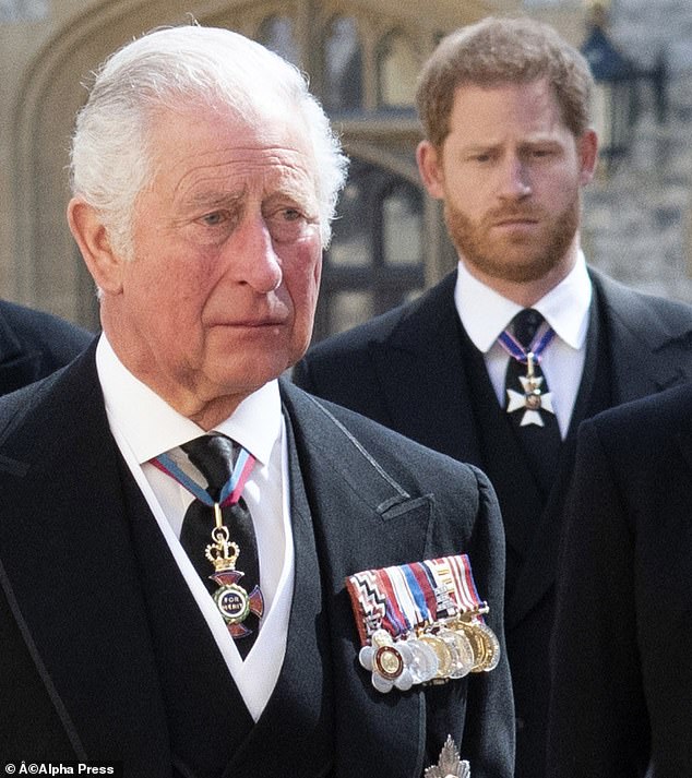 The Duke of Sussex told the BBC on Friday that he has ‘forgiven’ his family. Pictured with the now-King at the late Prince of Edinburgh's funeral