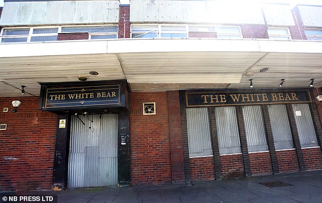 The White Bear is pictured - a former Grimsby pub that has now been boarded up