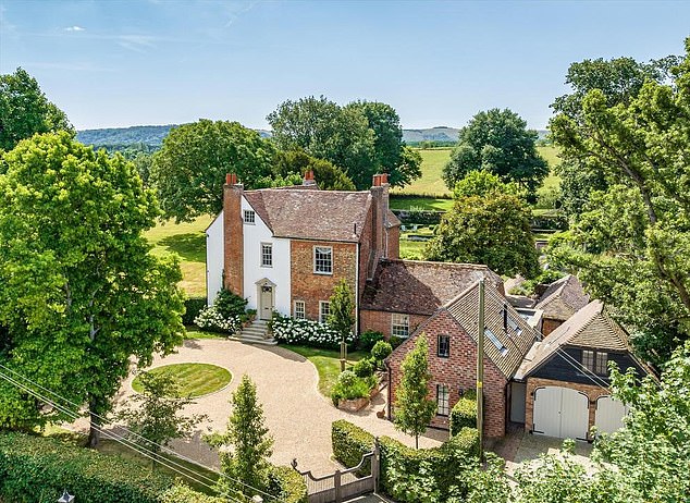 MailOnline can exclusively reveal Mr RIchmond now lives just ten minutes away in a stylish £4 million seven-bedroom property (pictured)