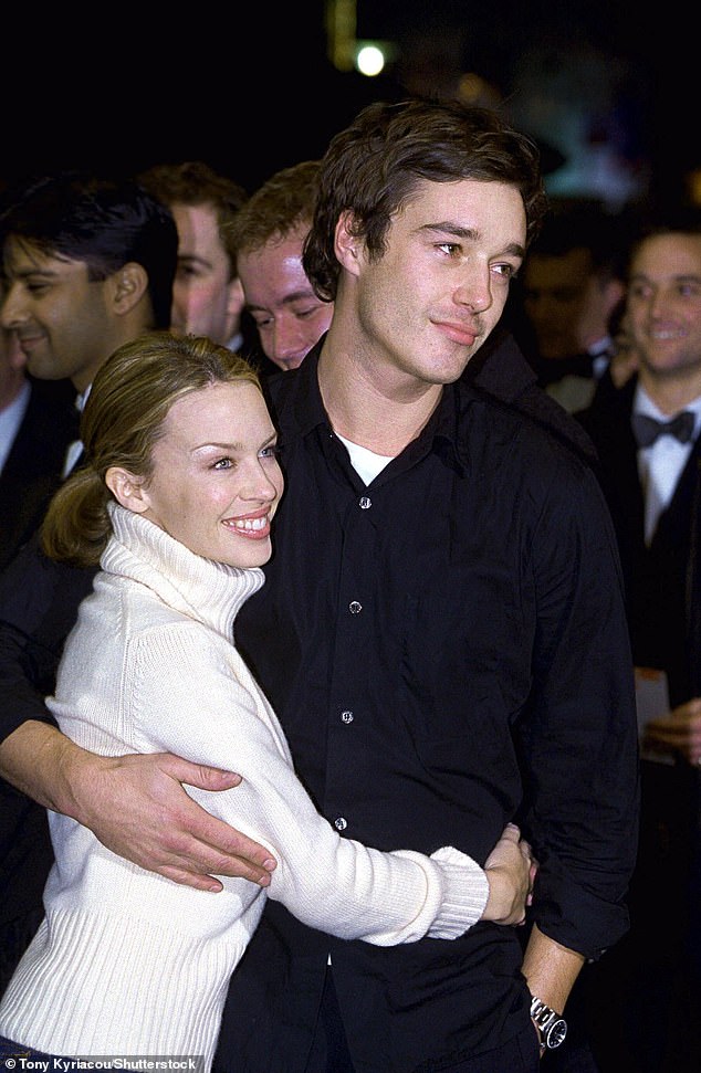 James first met Kylie backstage at the Brit Awards in March 2000 and in 2002, they announced their relationship was over (pictured in 2000)