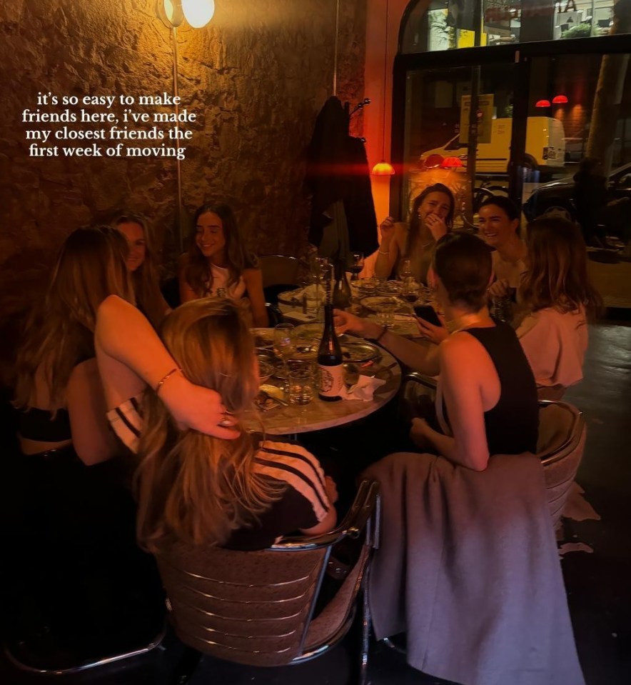 Group of friends dining at a restaurant.