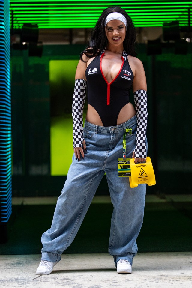 Croatian DJ Ivana Knoll posing at the F1 Grand Prix of Miami.