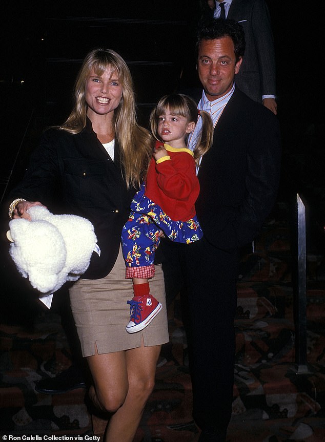 The Piano Man singer explained that he reached out to Brinkley after he heard that her boyfriend had died to offer his condolences, they struck up a friendship, and things eventually turned romantic - pictured 1988 with daughter Alexa Ray