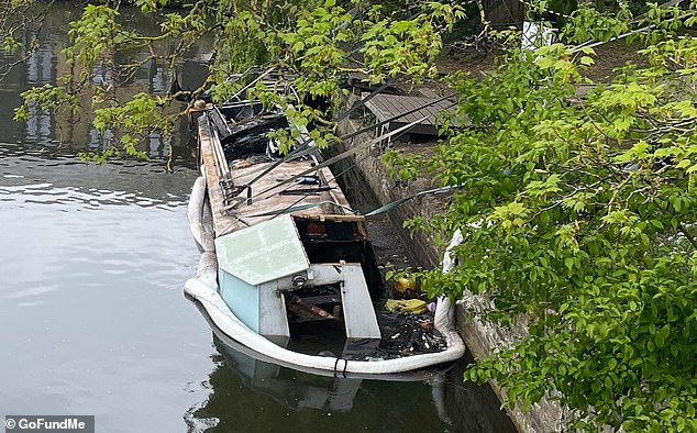 She added the boat had sunk by the time a lot of neighbours had arrived to see the commotion