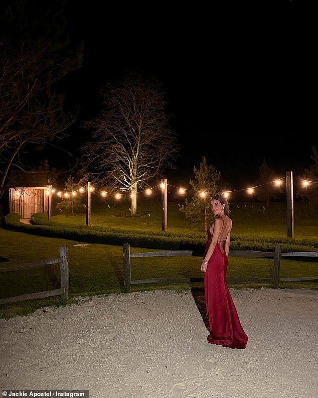 Jackie posed in the grounds of the vast Beckham countryside estate