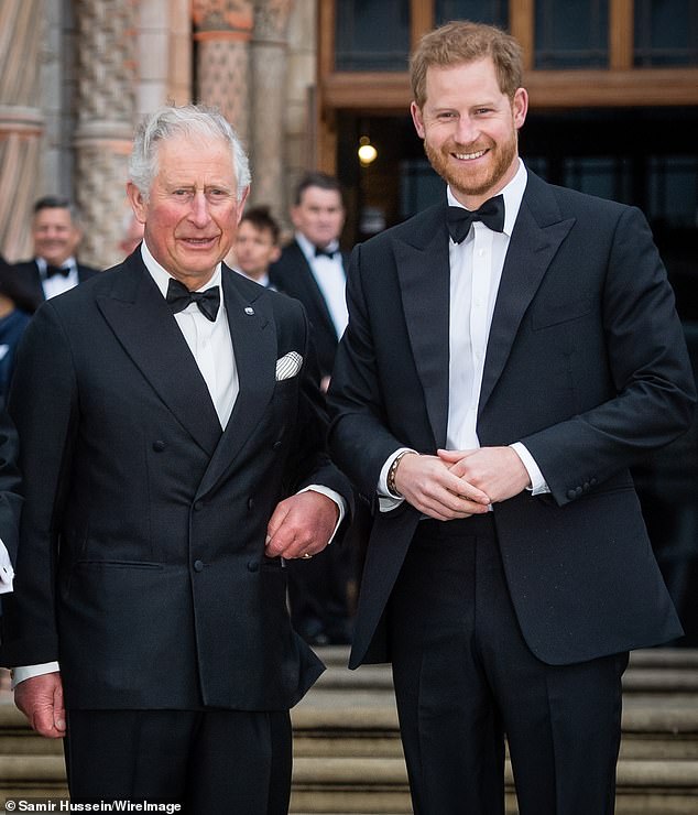 Prince Harry (pictured with King Charles in 2019) said he wants to reconcile with his family