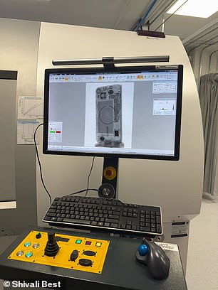 If the technicians need a 3D scan, it's over to the CT machine, which creates a 360-degree view of the device