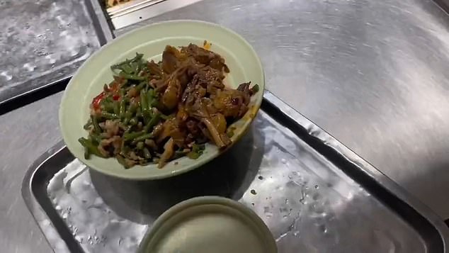 Factory workers share pictures of their meals at canteens in Chongqing tech plants