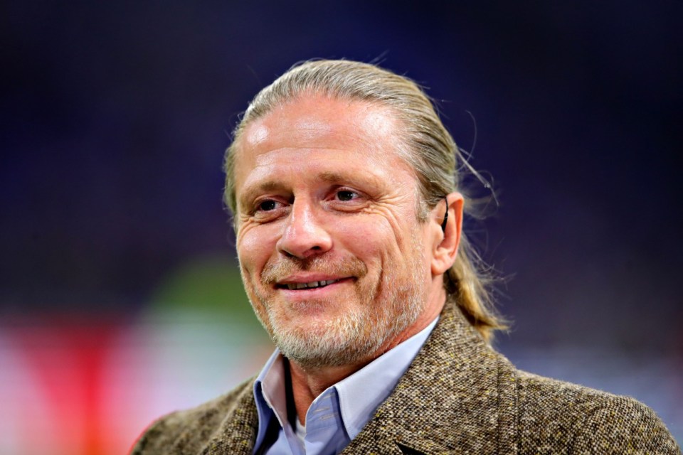 LYON, FRANCE - FEBRUARY 19: Emmanuel Petit looks on before the UEFA Champions League Round of 16 First Leg match between Olympique Lyonnais and FC Barcelona at Groupama Stadium on February 19, 2019 in Lyon, France. (Photo by Chris Brunskill/Fantasista/Getty Images)