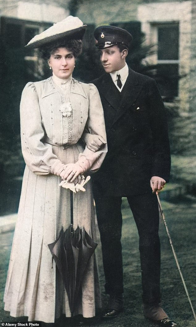 King Alfonso of Spain with his fiancee, Princess Victoria Eugenie of Battenberg