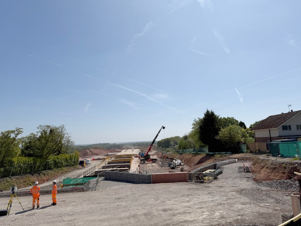 HS2 construction site in Burton Green, Warwickshire.