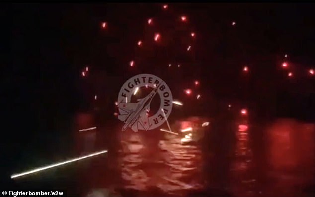 Astonishing footage, filmed by a GoPro camera, shows the Russian crew of the Caesar Kunikov large landing ship fighting its last battle with Ukrainian marine drones off the coast of Crimea