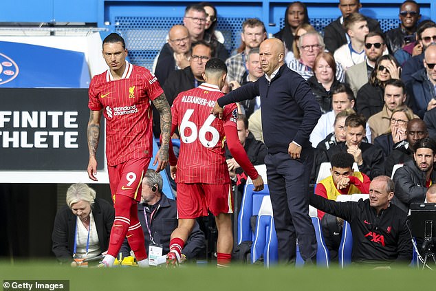 Alexander-Arnold played in Liverpool's 3-1 defeat by Chelsea on Sunday afternoon - before announcing his exit from the Merseyside giants early on Monday morning