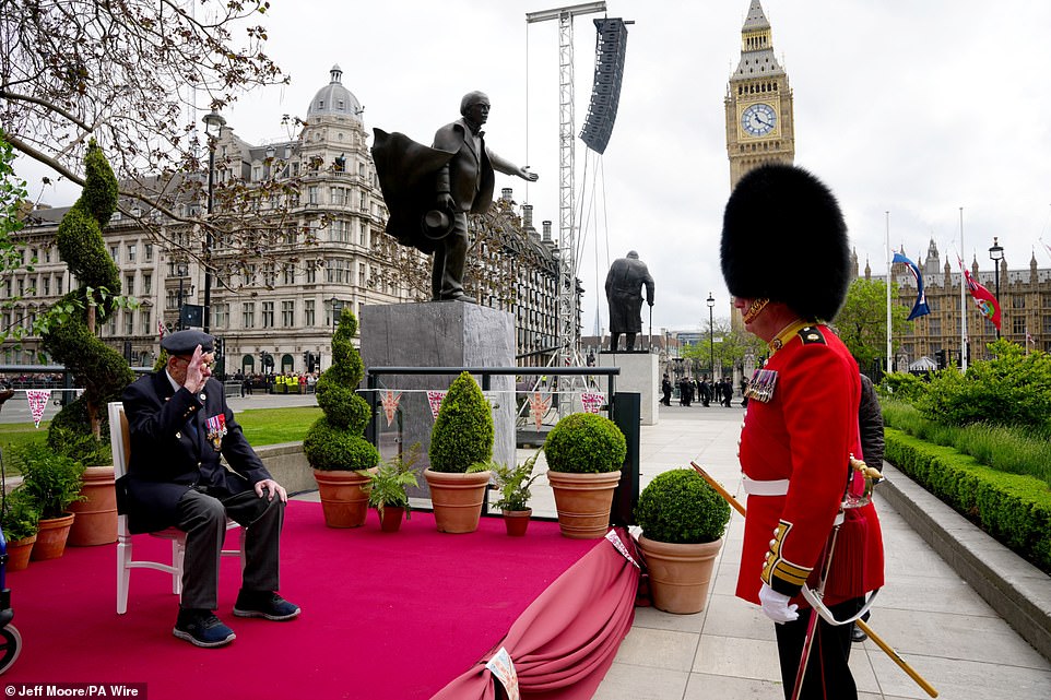 Alan Kennett, a 100-year-old Normandy veteran, is starting the procession in London today and marching down Whitehall