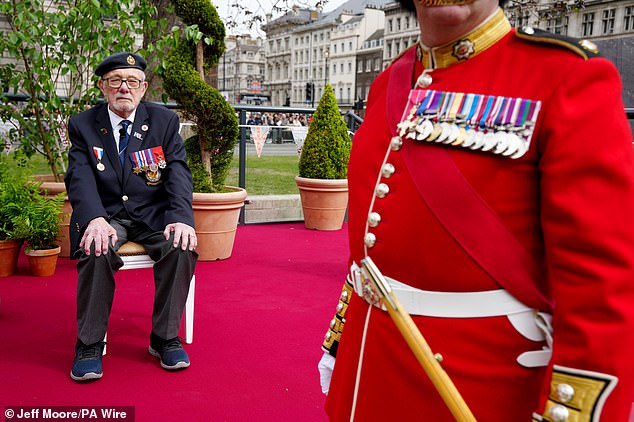 Alan Kennett, a 100-year-old Normandy veteran, is starting the procession in London today and marching down Whitehall
