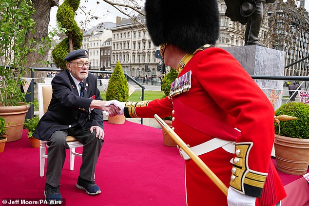 Alan Kennett, a 100-year-old Normandy veteran, is starting the procession in London today and marching down Whitehall