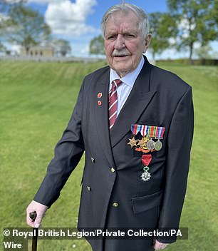 Arthur Oborne, aged 99, joined the army in 1942 aged 18 and later became part of the 30th Corp - also known as the 'Desert Rats' - which took part in the D-Day landings and subsequent advance across France