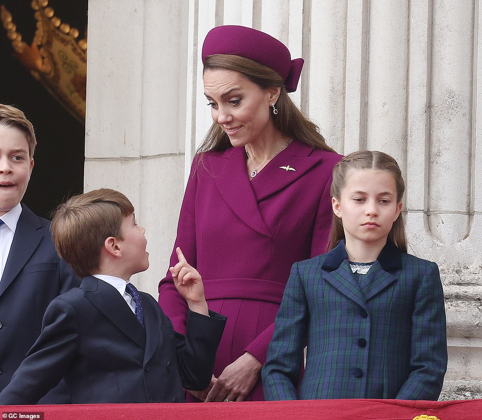 Kate and Louis stole the show with their adorable interaction, which delighted royal fans