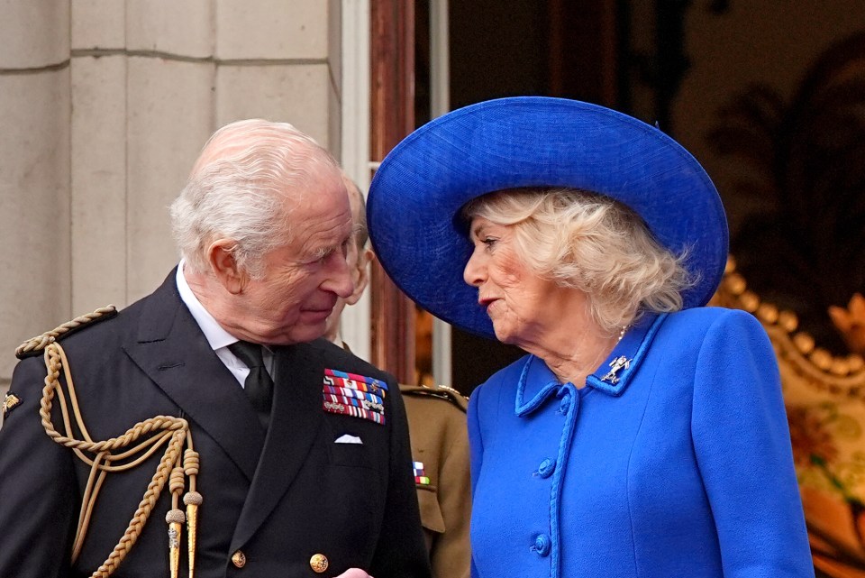 King Charles III and Queen Camilla at Buckingham Palace.