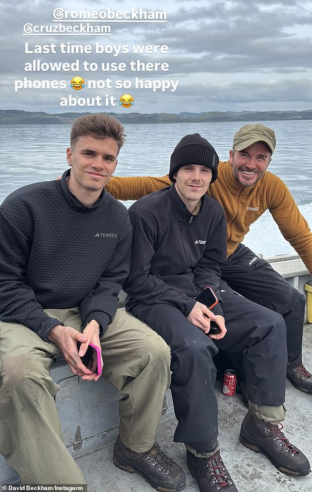 The former pro footballer, who turned 50 last week, revealed that he planned the holiday six months ago with his sons and shared an insight into the trip