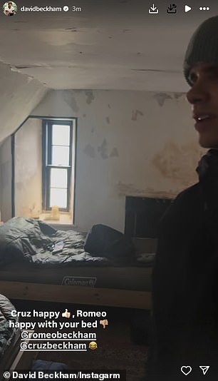 Cruz on the other hand didn't mind the less than luxury lodgings