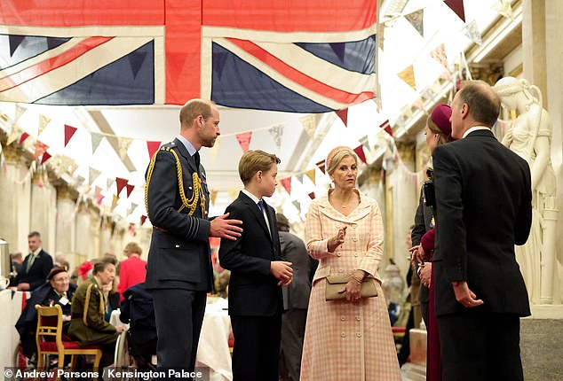 Other royals in attendance included the Duke and Duchess of Edinburgh - George's aunt and uncle