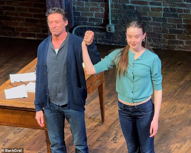 Adding more fuel to the gossip mill, fresh photos of Jackman and Beatty - the daughter of Hollywood royalty Warren Beatty and Annette Bening- holding hands during the curtain call have sent tongues wagging