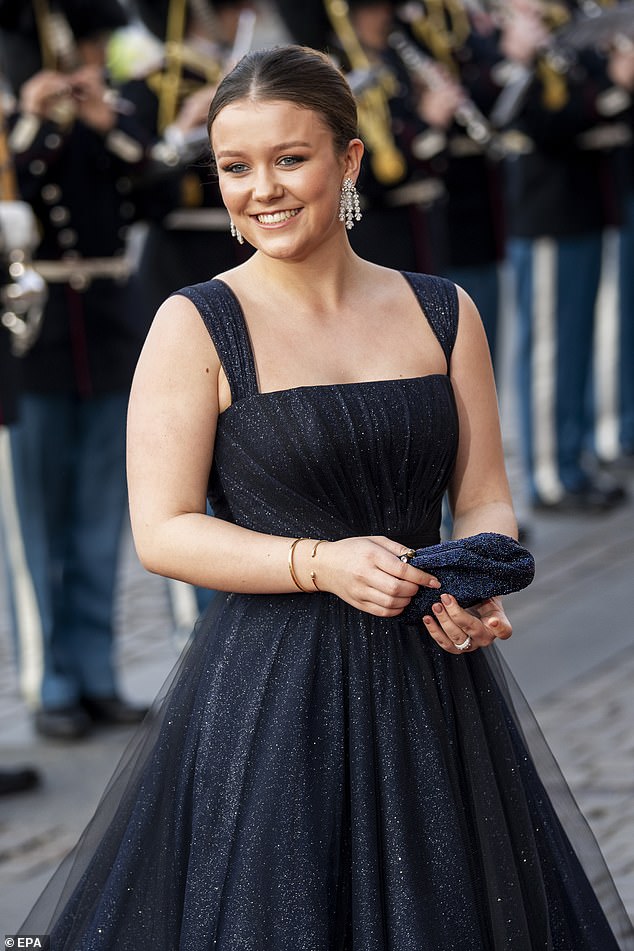 Princess Isabella steps out in a glitzy ballgown as she throws a gigantic birthday bash on Tuesday last week