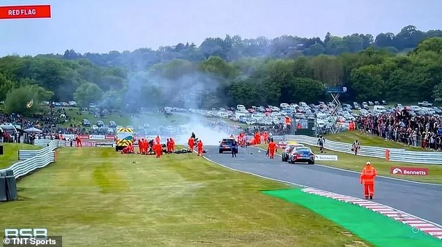 Eleven different riders were involved in the incident at the first turn of the race