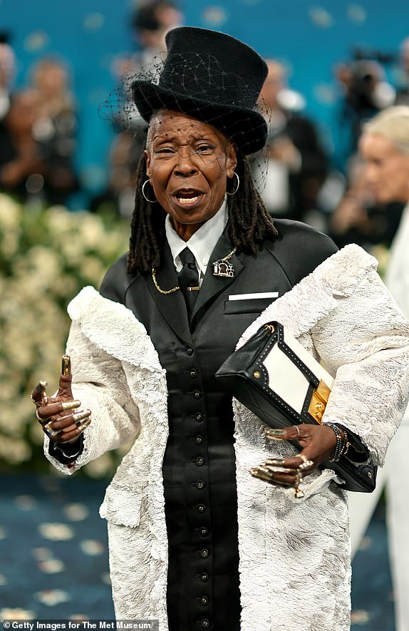 NEW YORK, NEW YORK - MAY 05: Whoopi Goldberg attends the 2025 Met Gala Celebrating "Superfine: Tailoring Black Style" at Metropolitan Museum of Art on May 05, 2025 in New York City.  (Photo by Dimitrios Kambouris/Getty Images for The Met Museum/Vogue)