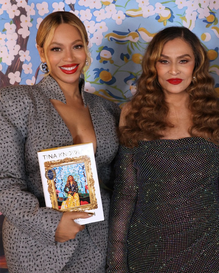 Beyoncé and Tina Knowles at a book launch.